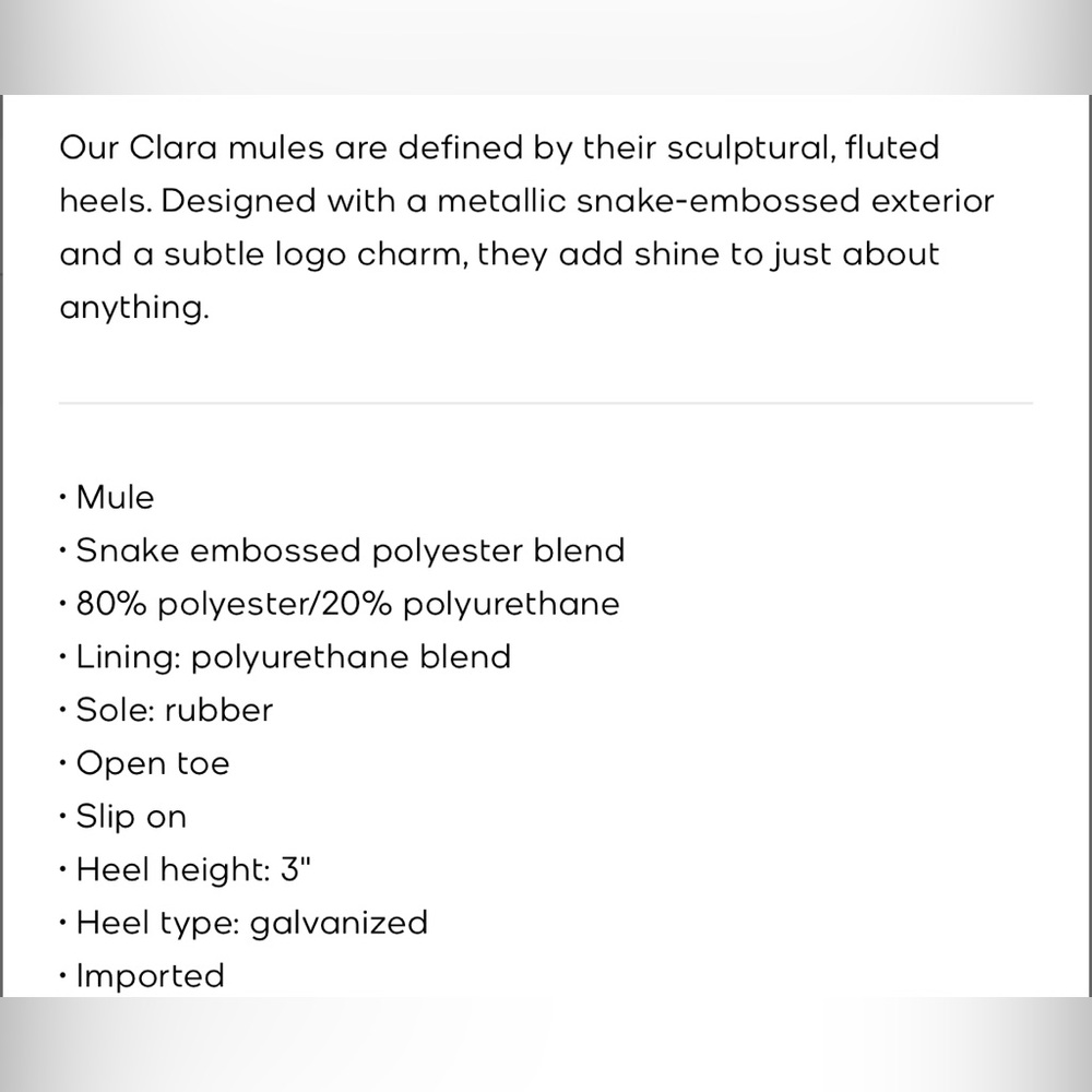 Michael Kors Cara Metallic Snake Embossed Mule In Pale Gold Size 7 NIB🌟 - Picture 4 of 4